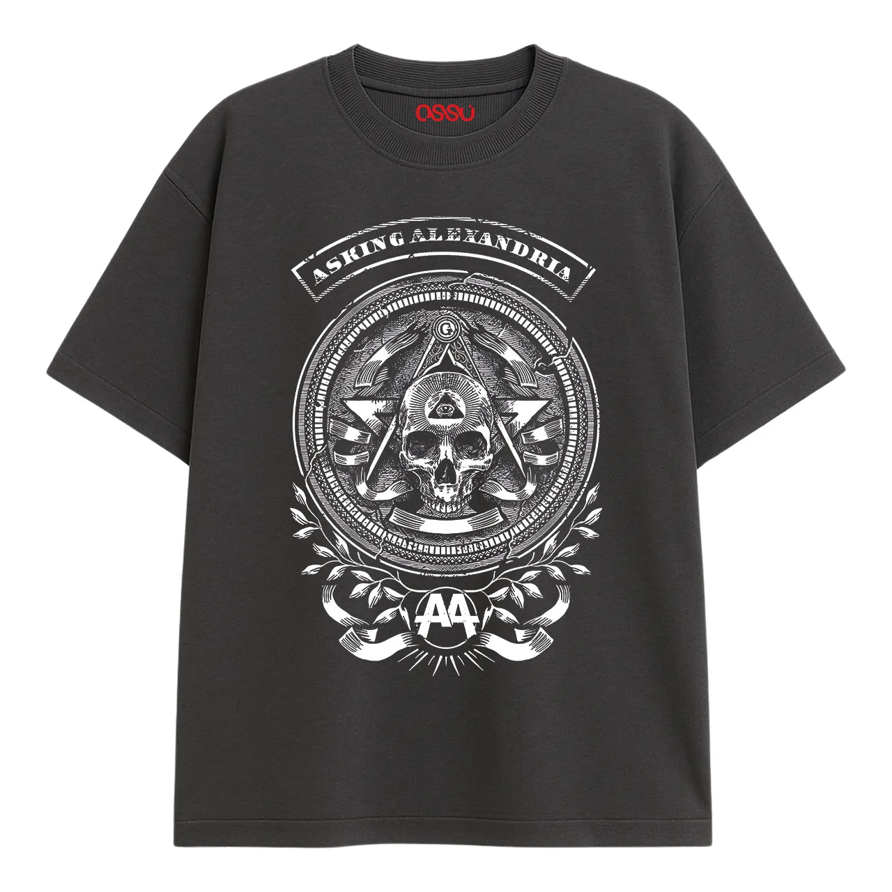 A A Freemason Skull Grey