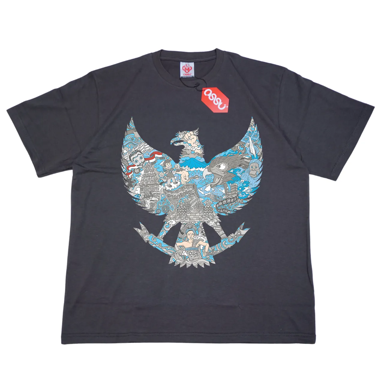 GARUDA BATIK BIRU GREY