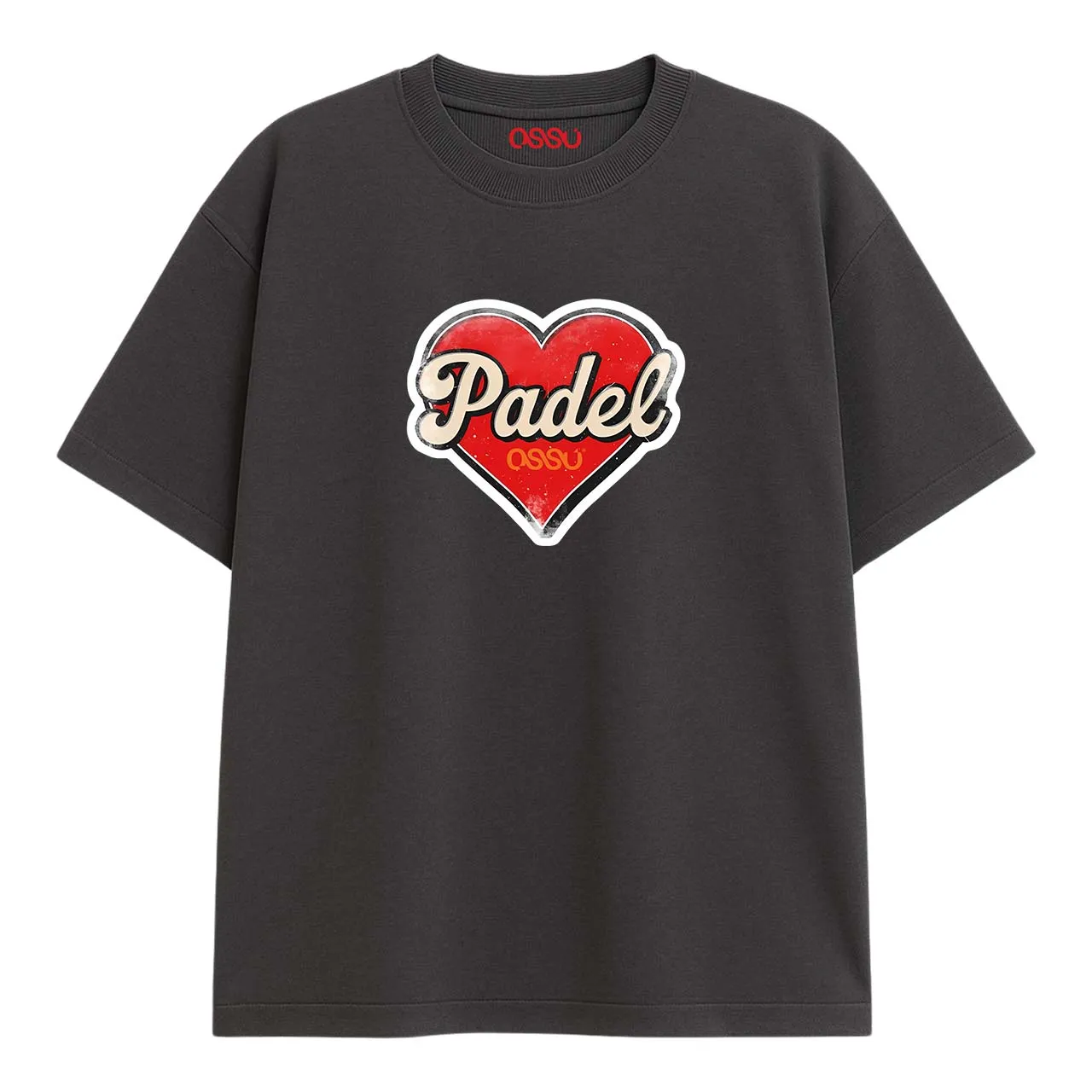 Padel Heart Grey