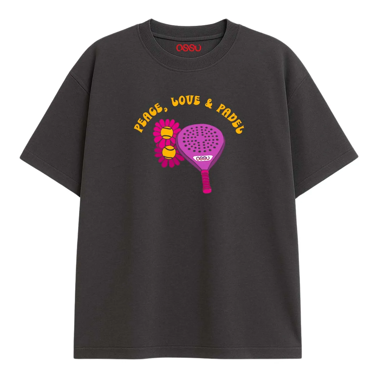 Peace Love Padel Grey