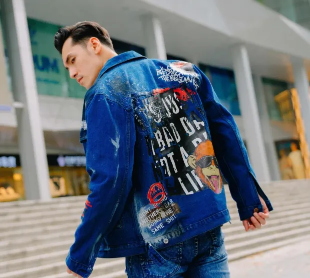 PAPAGO - JAKET JEANS - JAKET DENIM PRIA - BAD DAY