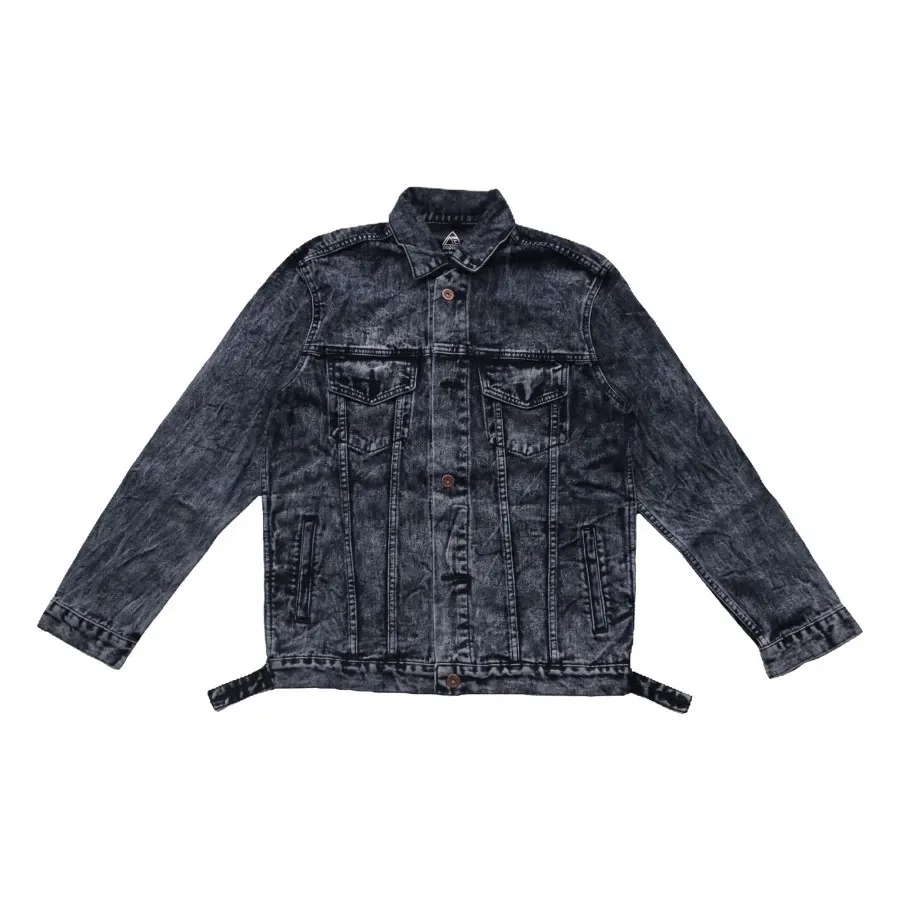 PAPAGO - JAKET JEANS - JAKET DENIM PRIA - SANDWASH BLACK